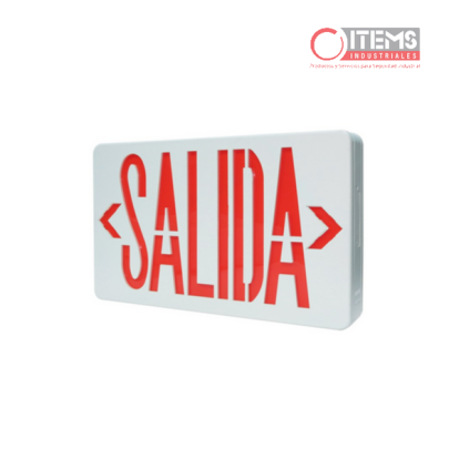 Rotulo de Emergencia, "SALIDA" en Rojo