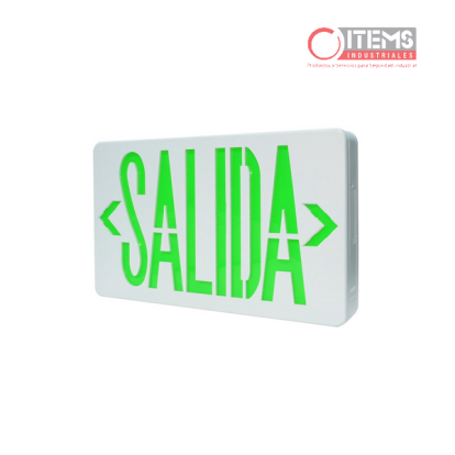 Rotulo de Emergencia, "SALIDA" en Verde