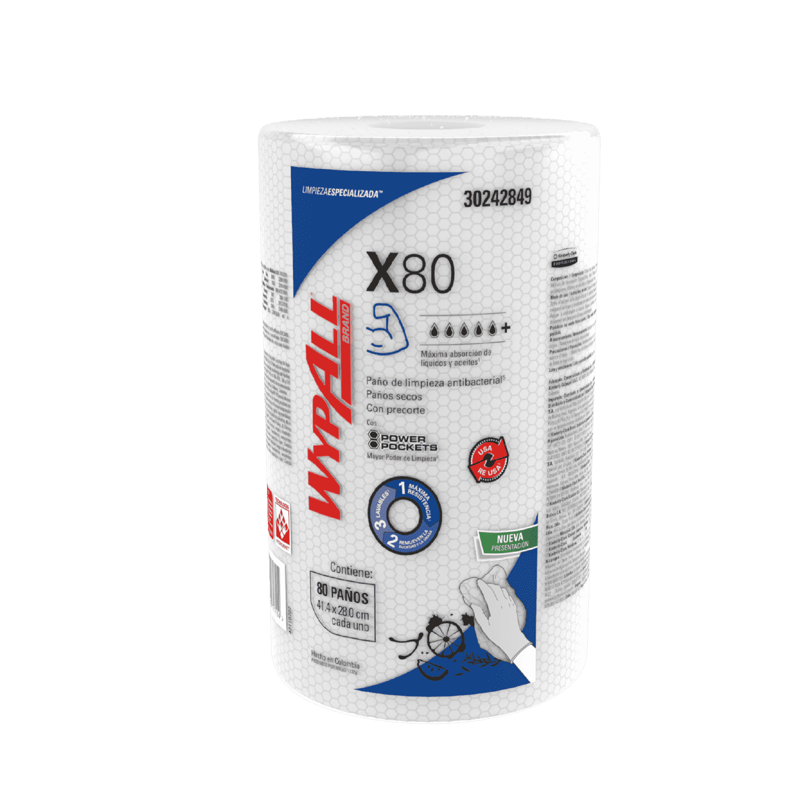 Paños de limpieza WYPALL® X80 Industrial